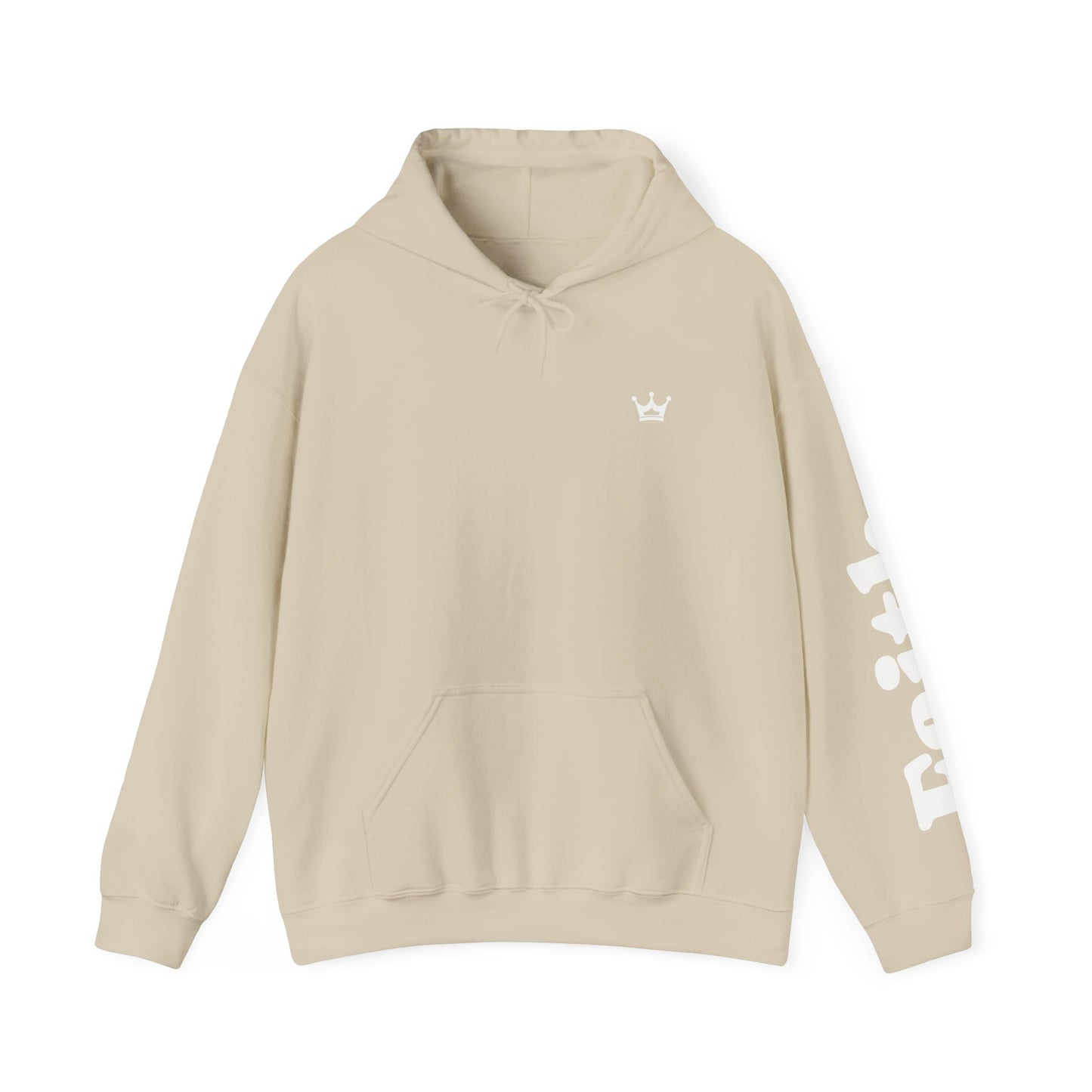 Christian Hoodie — "All We Need Is Jesus" Religious Pullover with Faith Sleeve Print