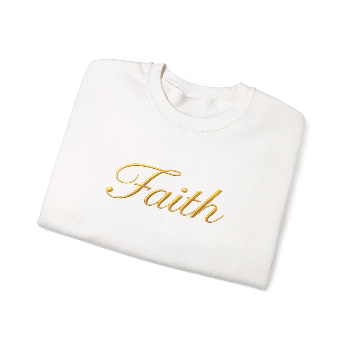 Faith Crewneck Sweatshirt – Elegant Script Christian Pullover