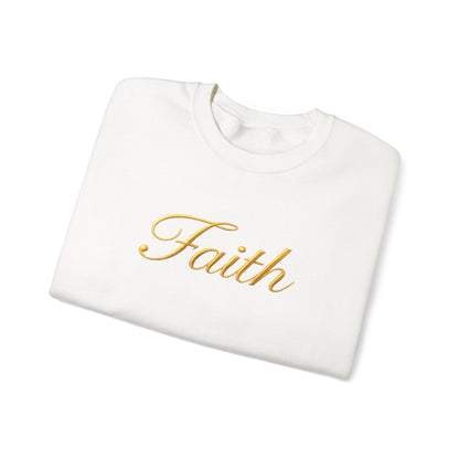 Faith Crewneck Sweatshirt – Elegant Script Christian Pullover