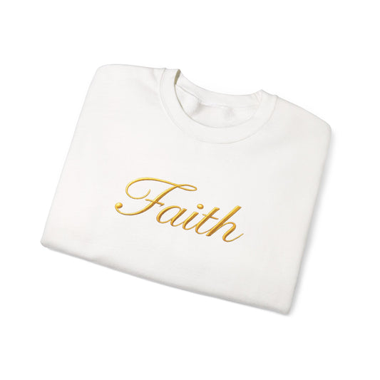 Faith Crewneck Sweatshirt – Elegant Script Christian Pullover