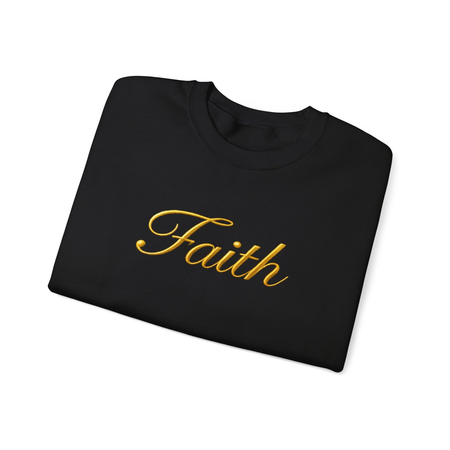 Faith Crewneck Sweatshirt – Elegant Script Christian Pullover