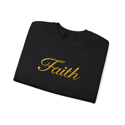 Faith Crewneck Sweatshirt – Elegant Script Christian Pullover
