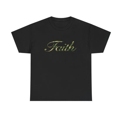 Faith Script Tee — Camouflage Crown Graphic Shirt