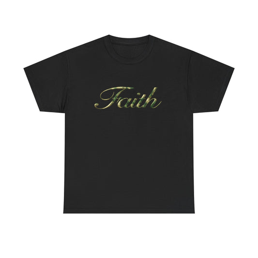 Faith Script Tee — Camouflage Crown Graphic Shirt
