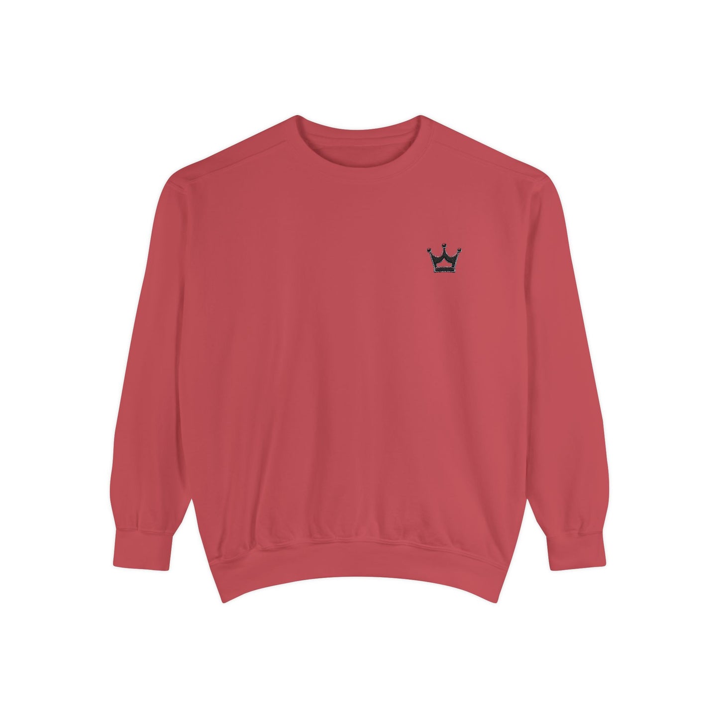 Crown Minimalist Crewneck Sweatshirt — Small Chest Crown Graphic
