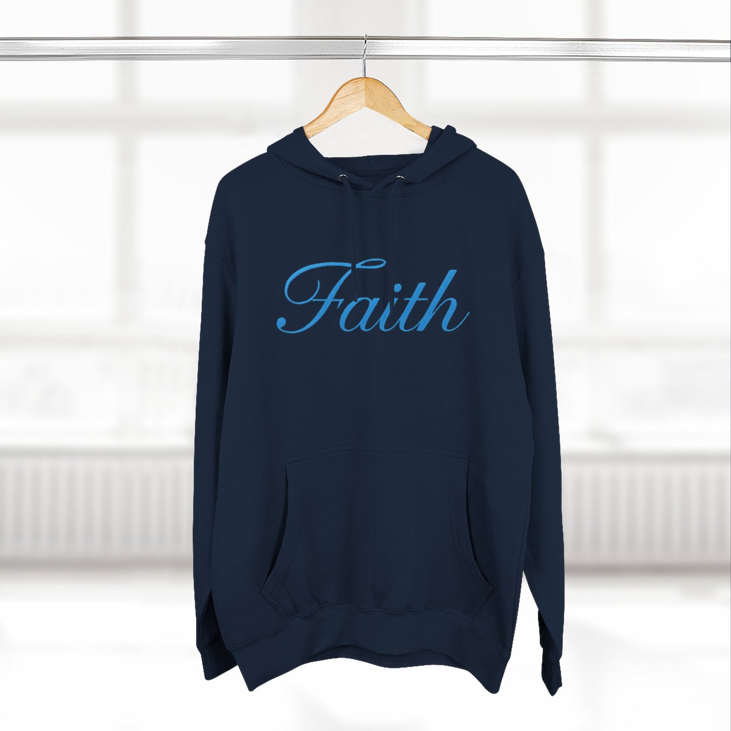 Faith Script Hoodie — Minimal Inspirational Pullover