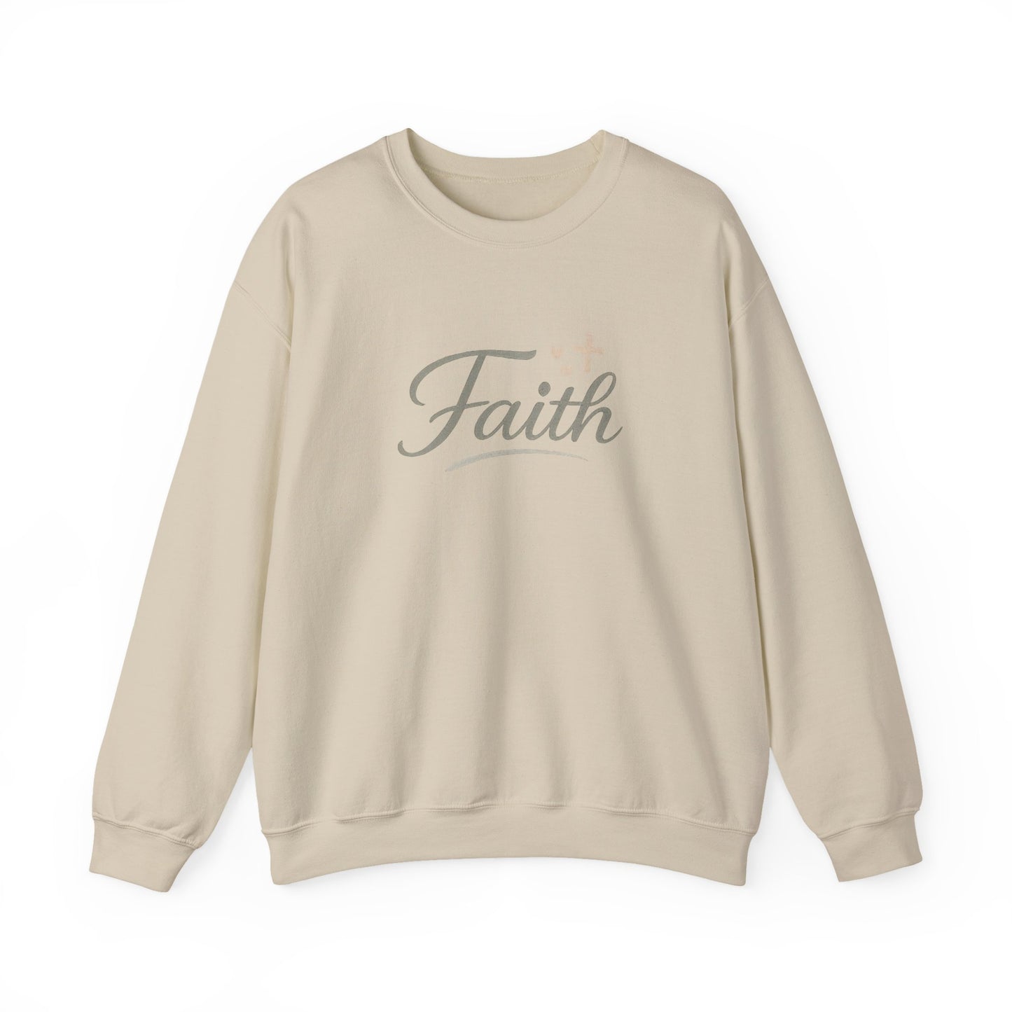 Faith Crewneck Sweatshirt – Elegant Script Christian Pullover