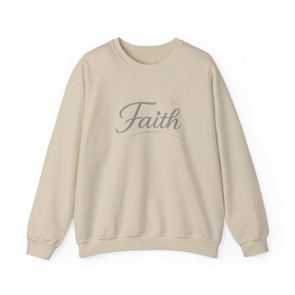 Faith Crewneck Sweatshirt – Elegant Script Christian Pullover