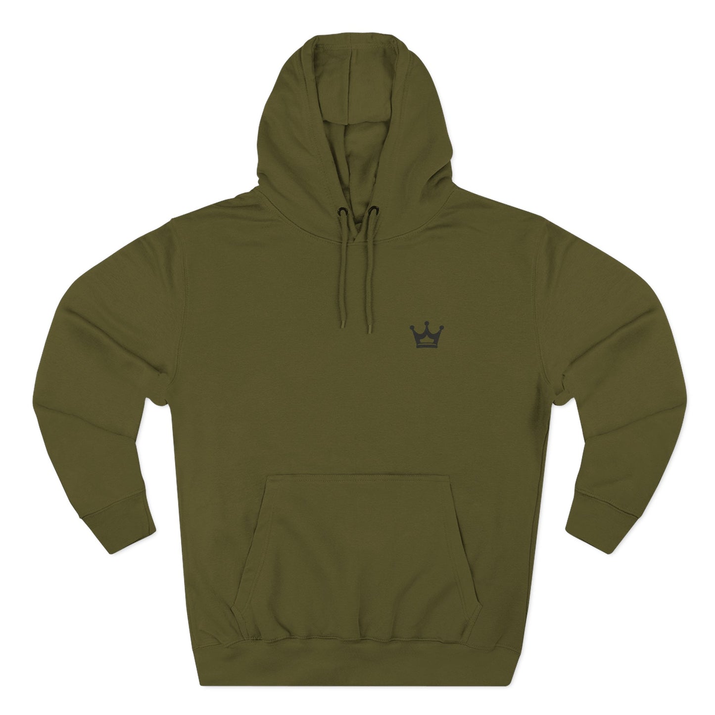 Crown Minimalist Hoodie — Small Chest Crown Logo Fleece Hoodie