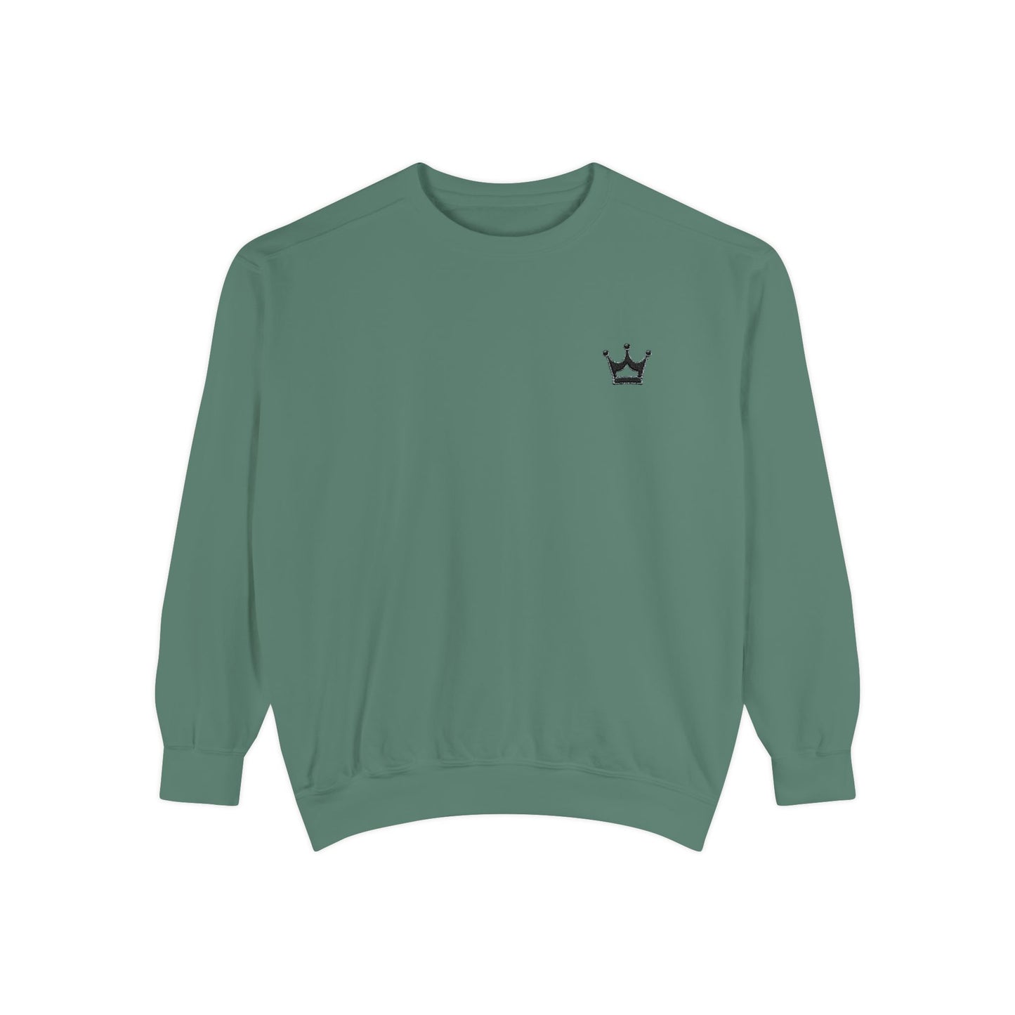 Crown Minimalist Crewneck Sweatshirt — Small Chest Crown Graphic