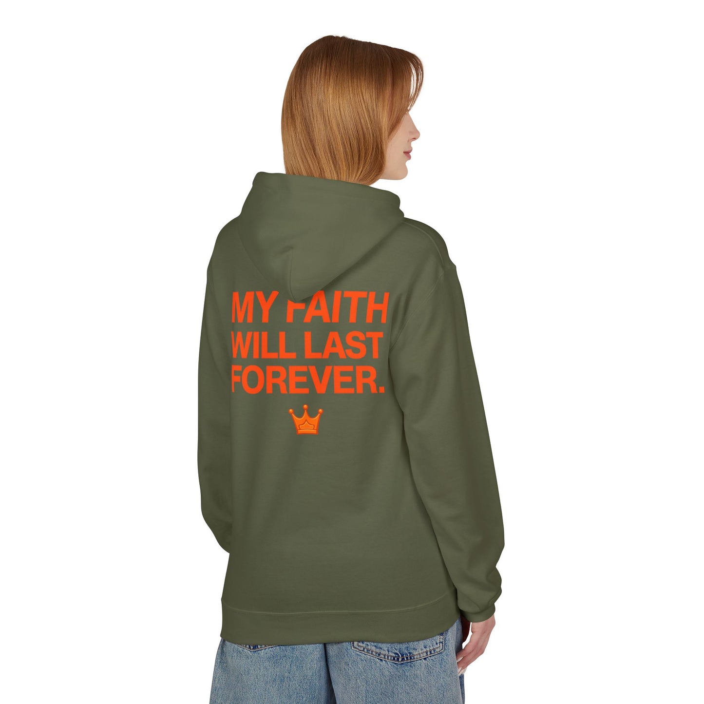 Faith Will Last Forever Hoodie — Inspirational Crown Graphic Hoodie