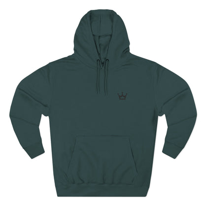 Crown Minimalist Hoodie — Small Chest Crown Logo Fleece Hoodie