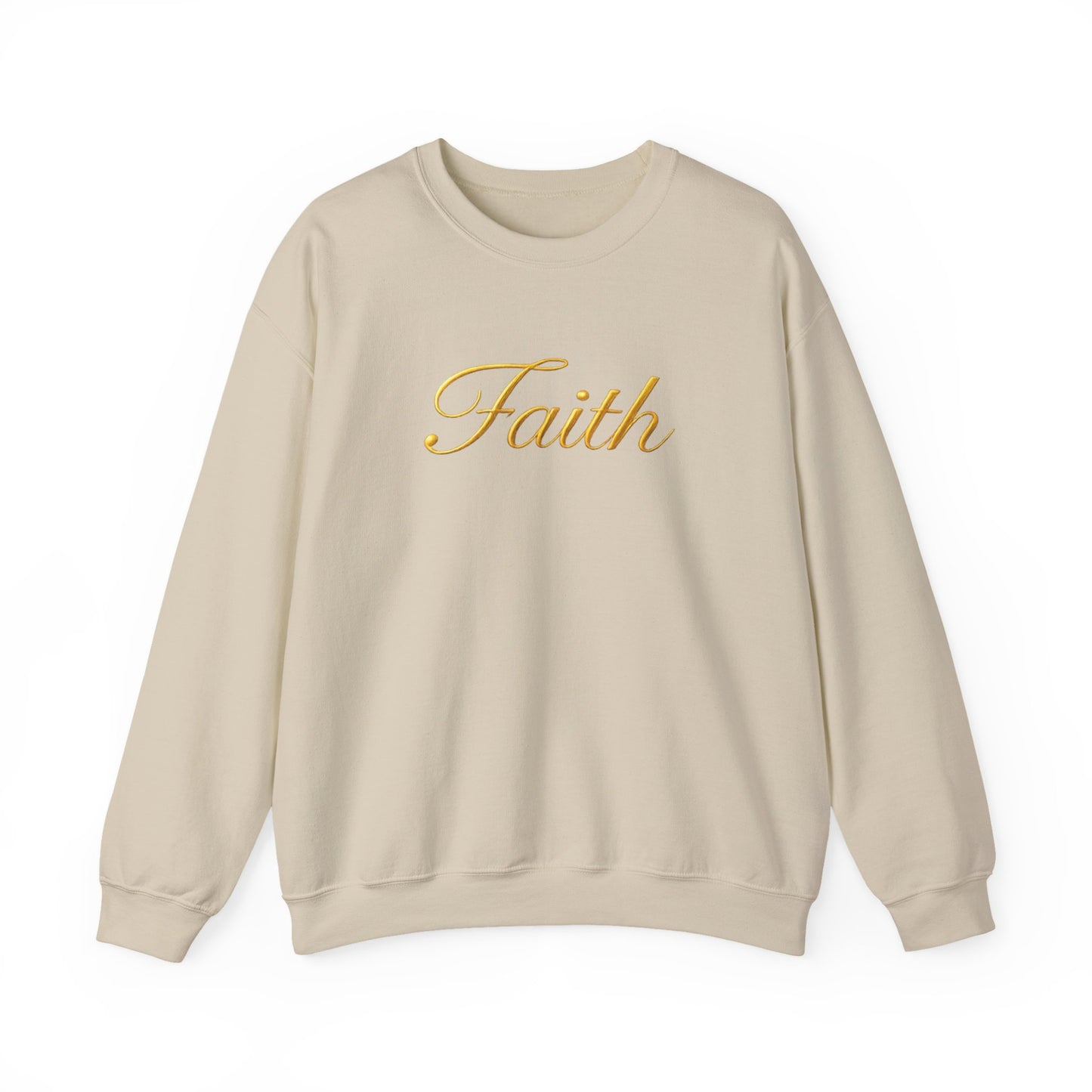 Faith Crewneck Sweatshirt – Elegant Script Christian Pullover
