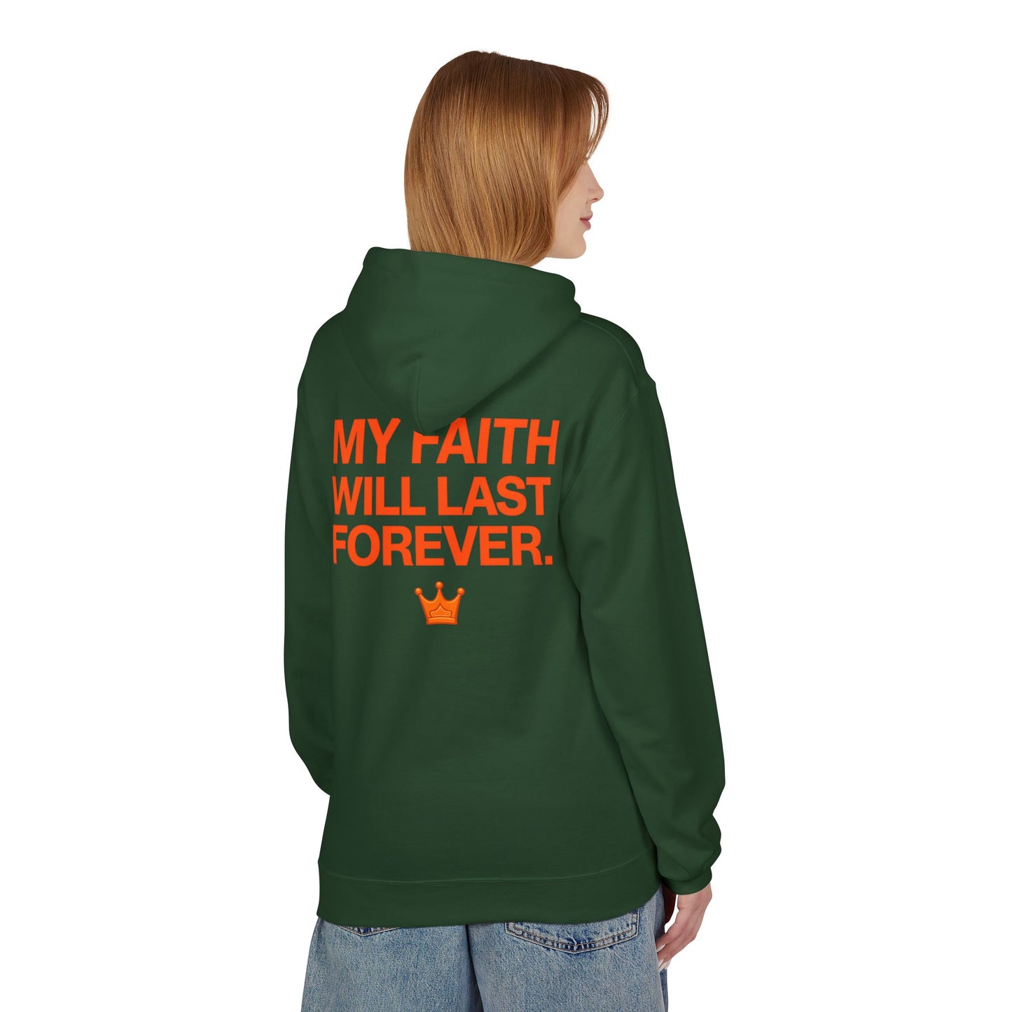 Faith Will Last Forever Hoodie — Inspirational Crown Graphic Hoodie