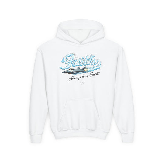 Faith Youth Hoodie — "Always have Faith" Inspirational Kids Pullover