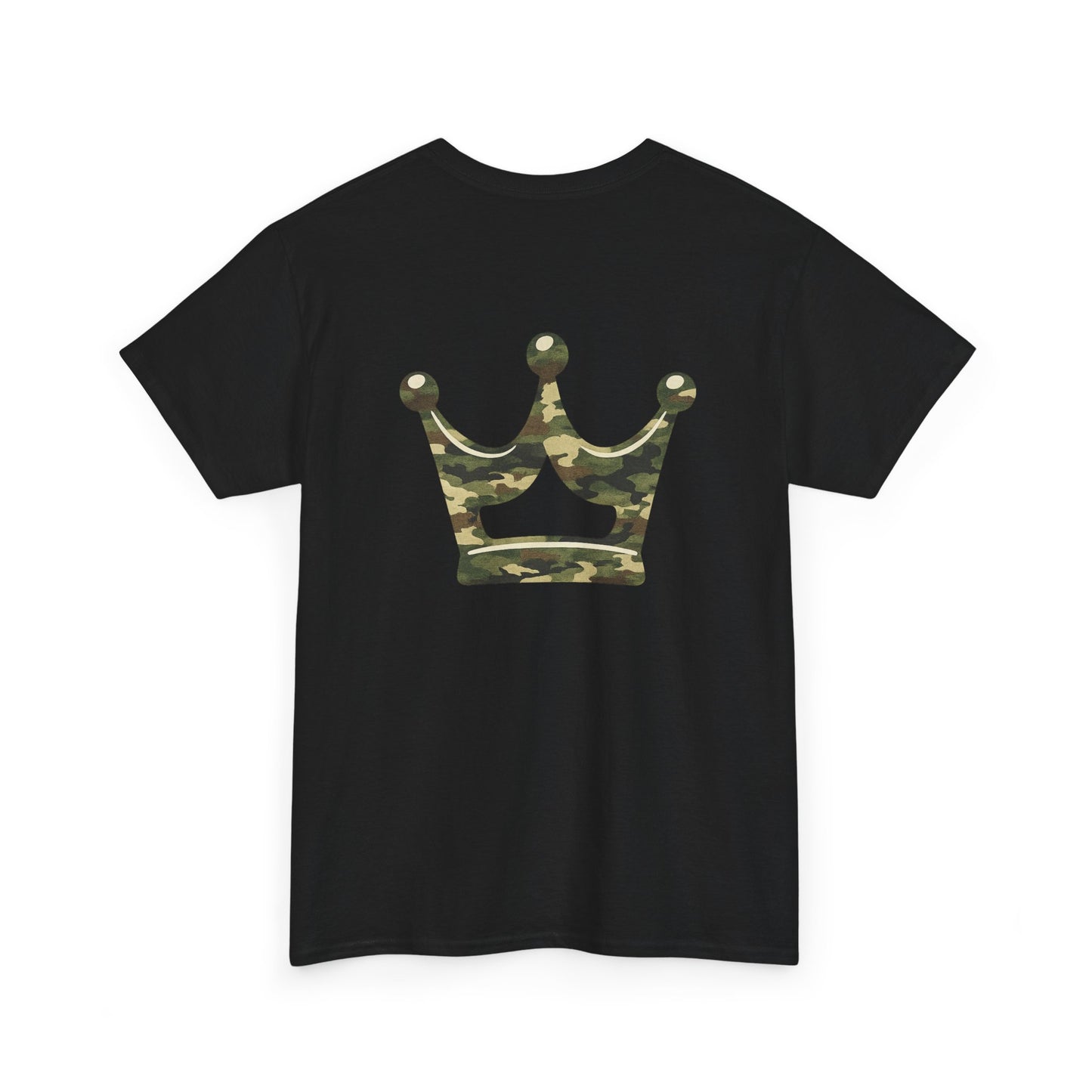 Faith Script Tee — Camouflage Crown Graphic Shirt
