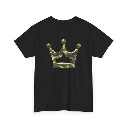 Faith Script Tee — Camouflage Crown Graphic Shirt