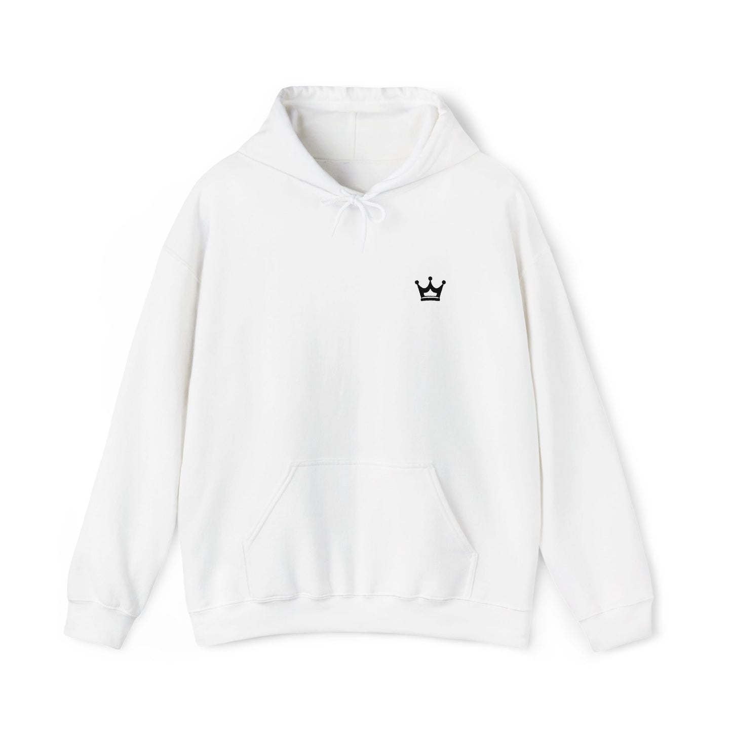Crown Mini Embroidered Hoodie — Minimal Crown Chest Sweatshirt
