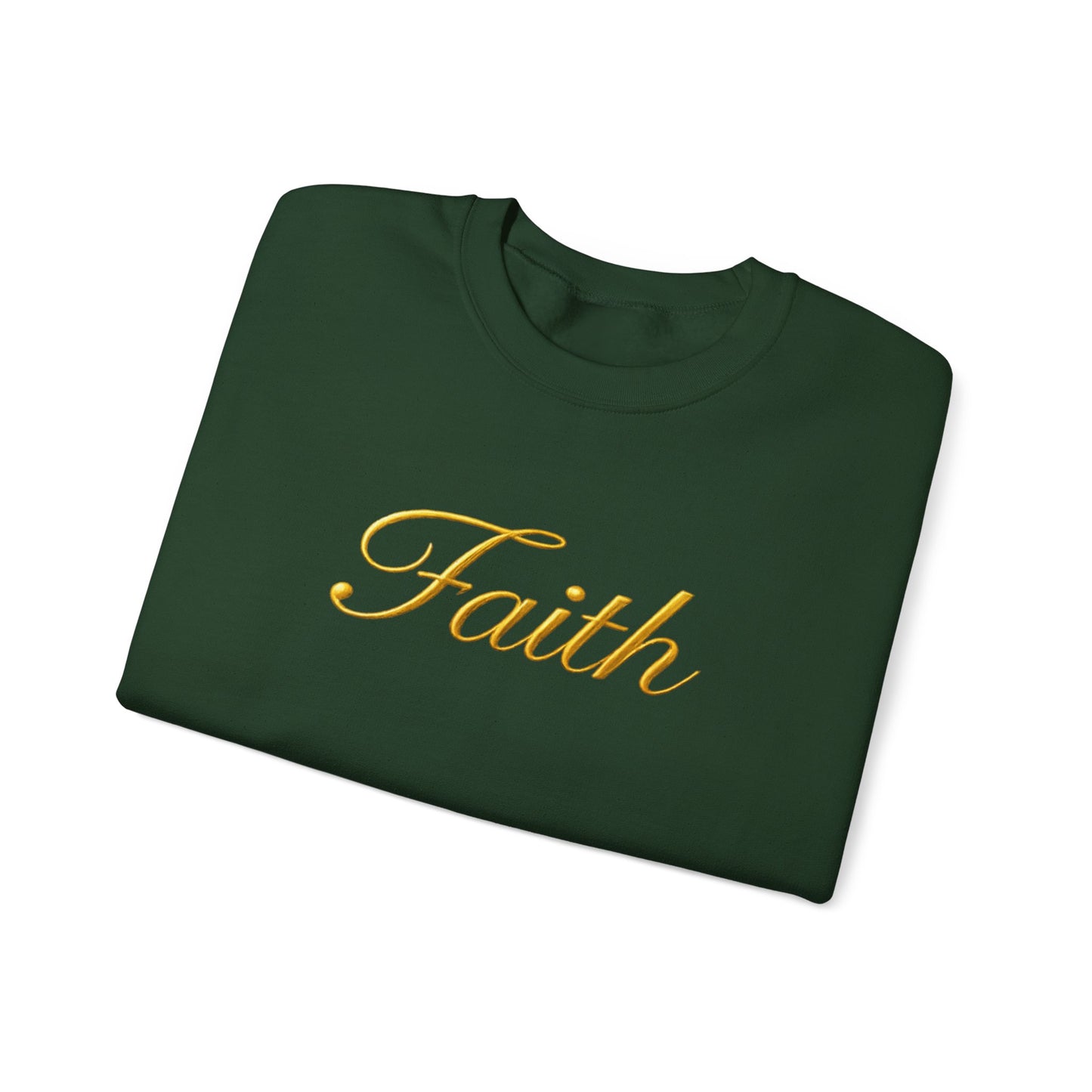 Faith Crewneck Sweatshirt – Elegant Script Christian Pullover
