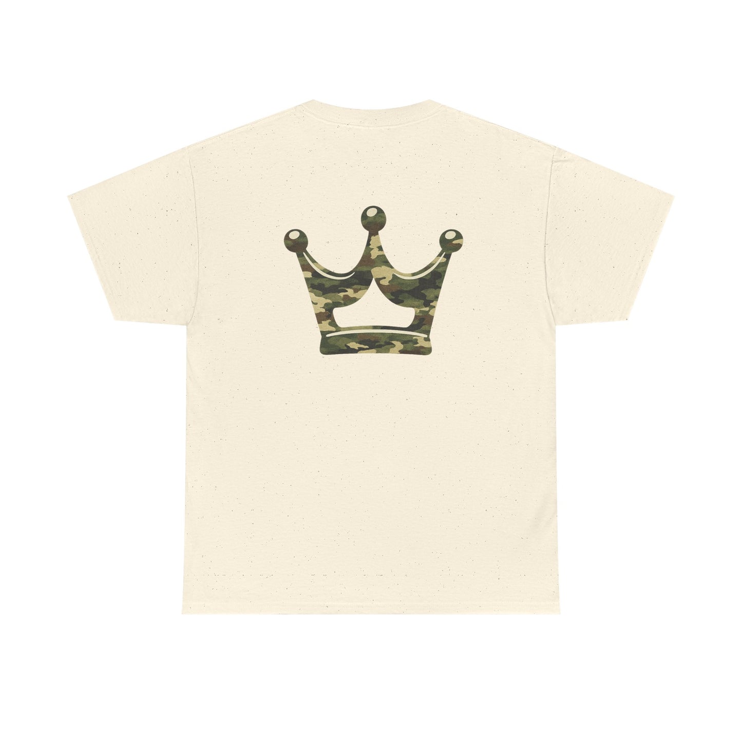 Faith Script Tee — Camouflage Crown Graphic Shirt