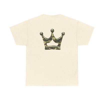 Faith Script Tee — Camouflage Crown Graphic Shirt